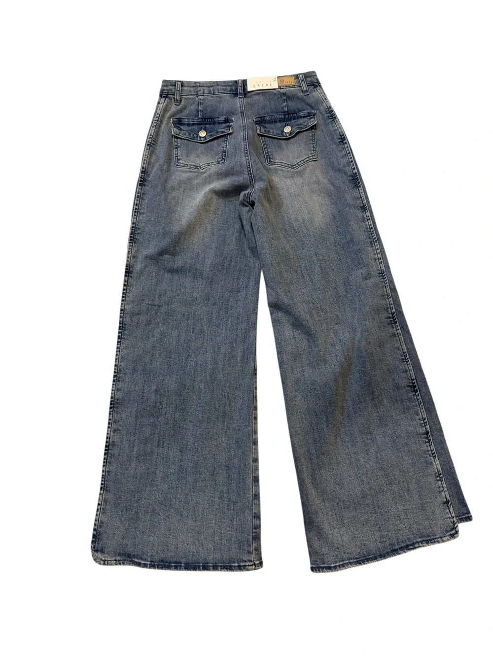 Saige Tummy Control Stretchy Wide Seam Detailed Jeans NWT Size 29